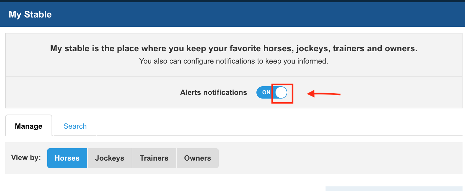 How do I manage my Stable on TVG?